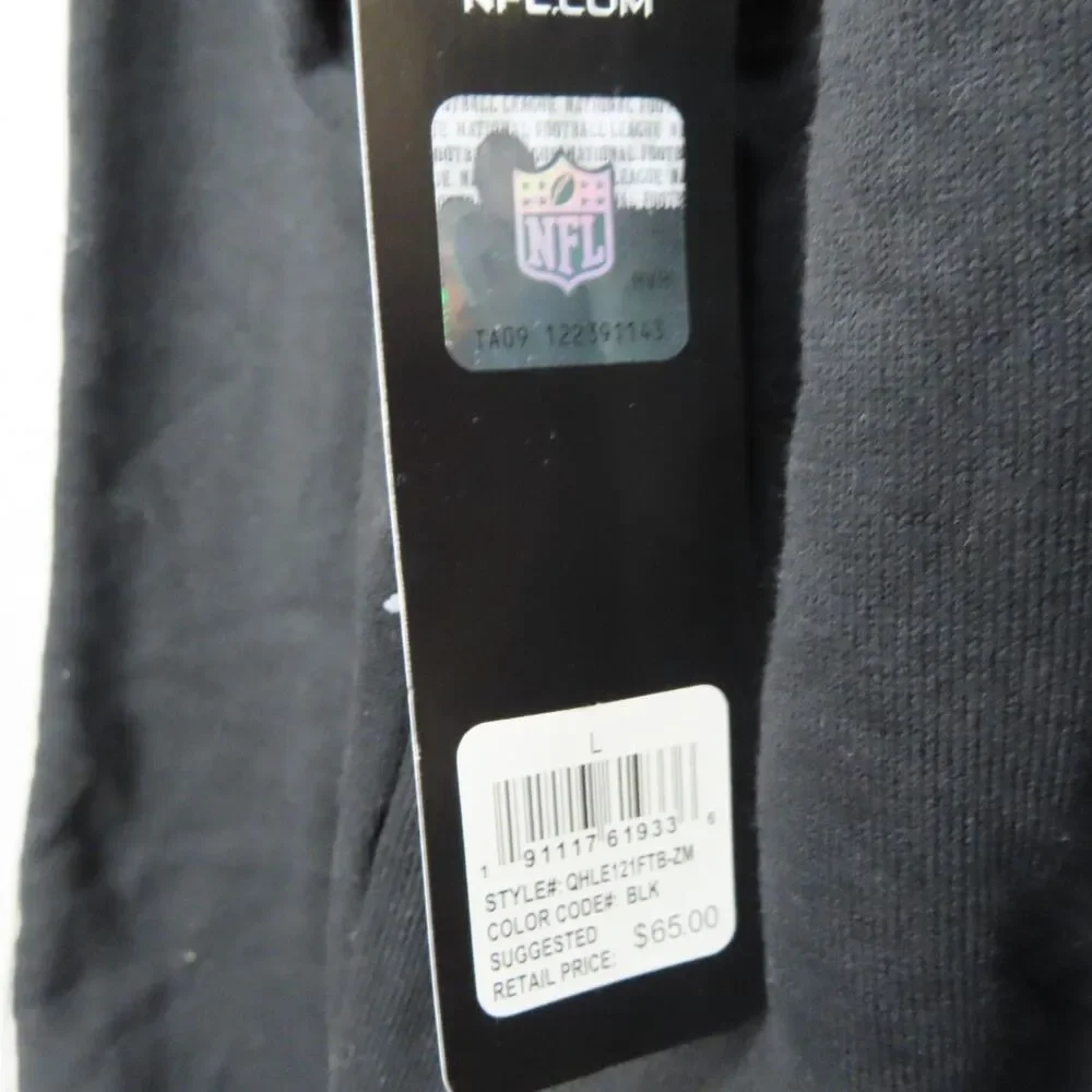 Team Apparel Sweatshirt Large Black NFL Tampa Bay Buccaneers Hoodie Pullover NEW